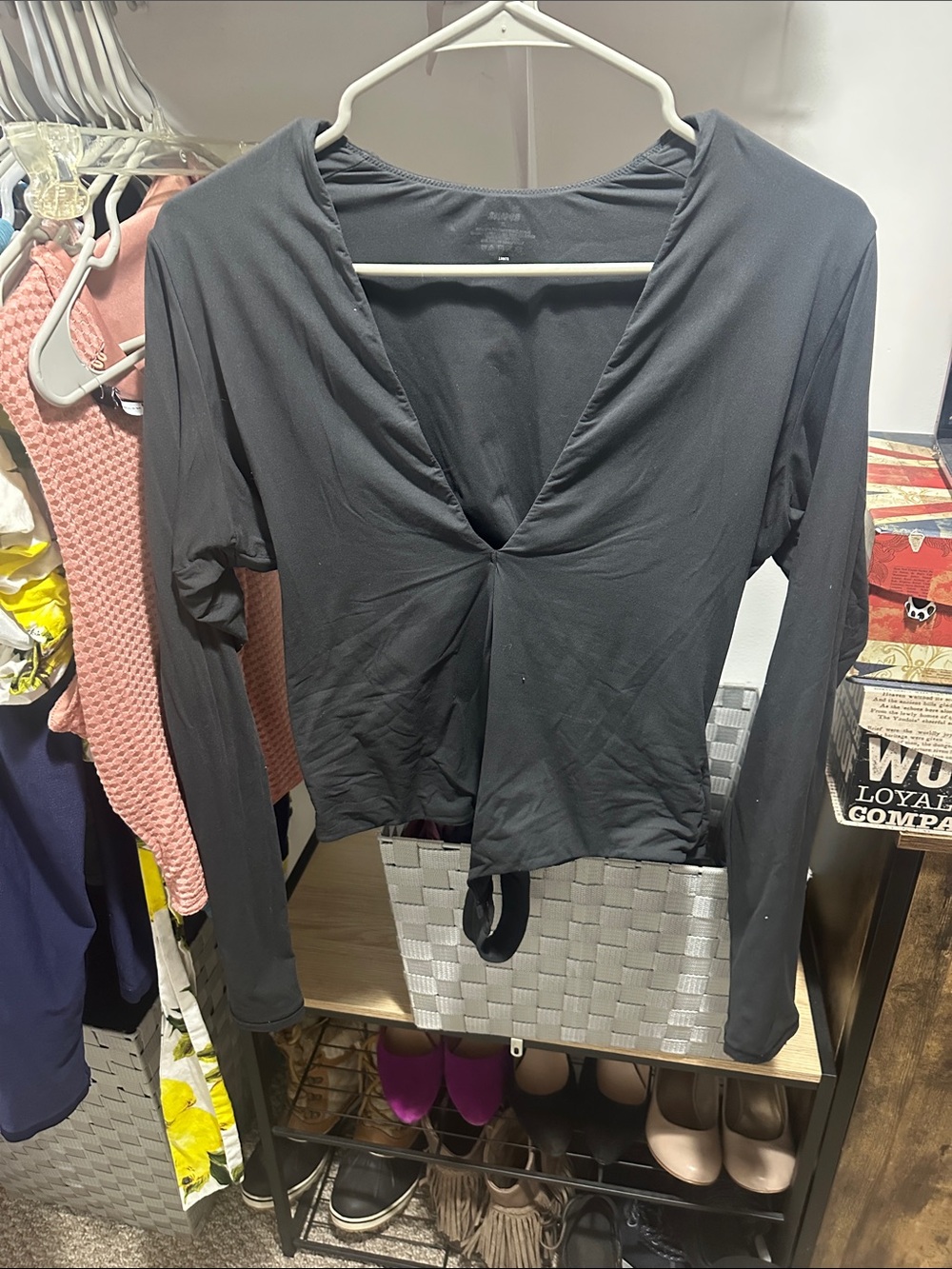 Skims XL low V body suit